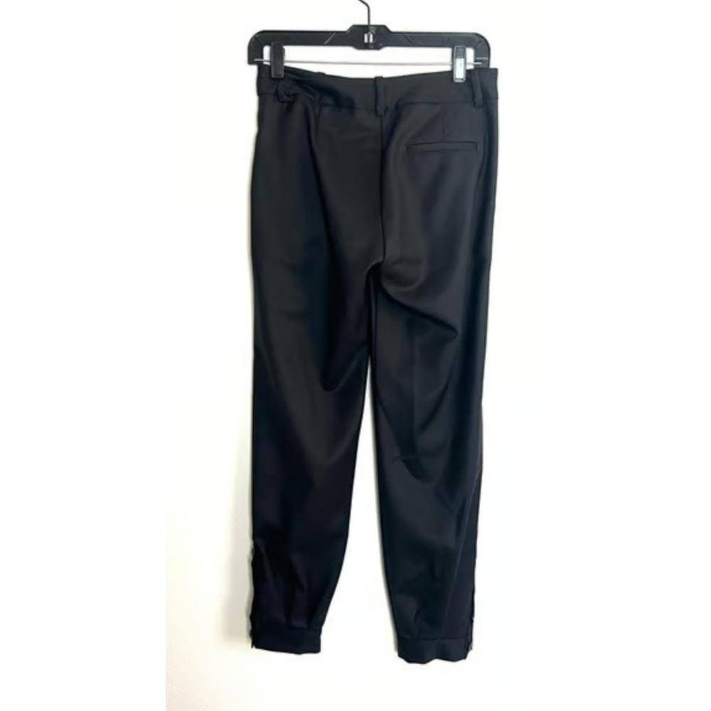 NEW! Nili Lotan 2 Bertina Slouchy VIRGIN WOOL Pants Pleats High Rise Button Hem - Picture 4 of 14
